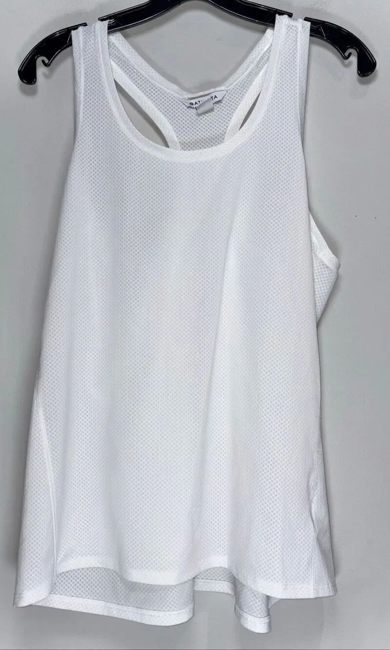 Athleta white tank top size large